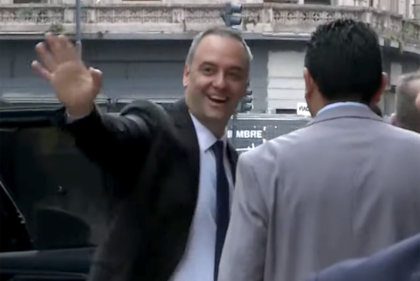 Manuel Adorni, al llegar a la Cámara de Diputados