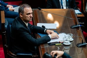 Manuel Adorni, durante el informe de gestión en la Cámara de Diputados