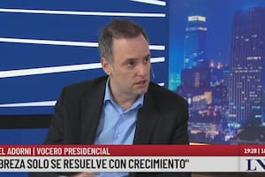 Manuel Adorni, entrevistado por Eduardo Feinmann, en LN+