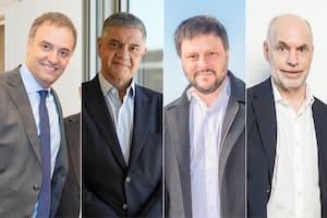 Manuel Adorni; Jorge Macri; Leandro Santoro y Horacio Rodriguez Larreta