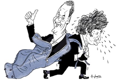 Manuel Adorni y Javier Milei