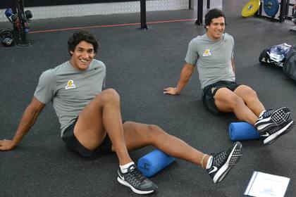 Manuel Montero, en una práctica junto con Matías Moroni