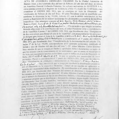 Manzanares admitió que Cristina le ordenó borrar algunos documentos con liquid paper