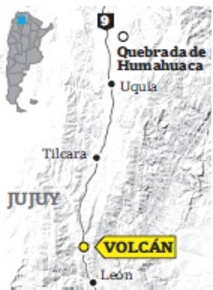 Mapa volcán