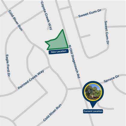 Mapa con la ubicación actual y futura del roble (Kyle Bonds)