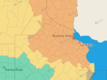 Mapa de alertas del 19 de agosto de 2025