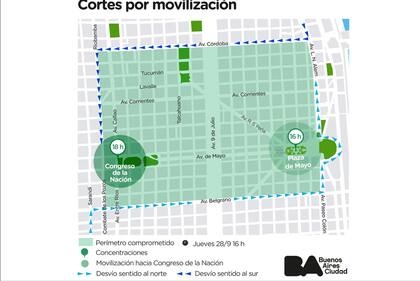 Mapa de Cortes en la ciudad