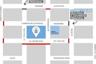 Mapa de cortes y calles afectadas por la presentación de Manuel Adorni en el Congreso