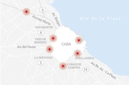 Mapa de cortes; paro general; paro nacional; miércoles 29 de mayo de 2019