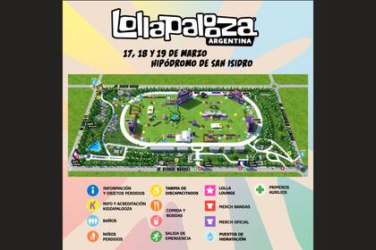 Mapa de Lollapalooza 2023