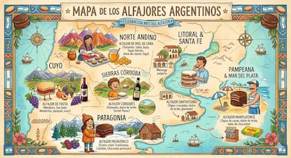 Mapa de los alfajores argentinos