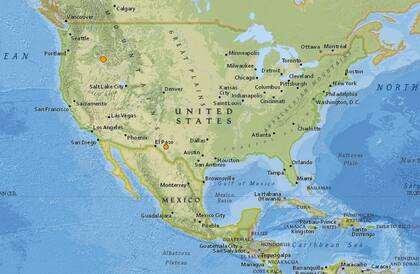 Mapa de los sismos ocurridos en Estados Unidos y el Caribe en las últimas 24 horas