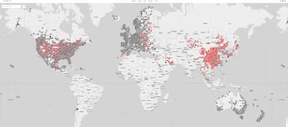 Mapa de los Supercargadores Tesla alrededor del mundo en 2025 (Web/Tesla)