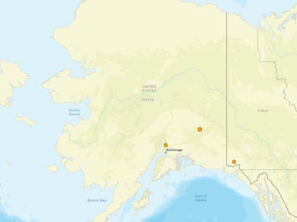 Mapa del lugar donde se registraron los sismos más intensos de las últimas 24 horas