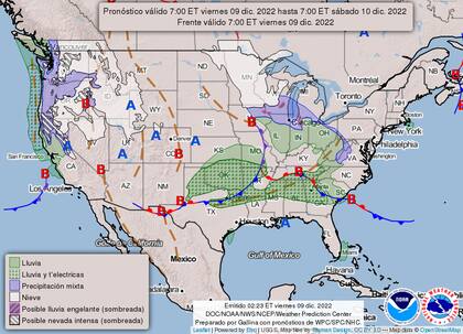 Mapa del pronóstico del clima a nivel nacional para este 9 de diciembre