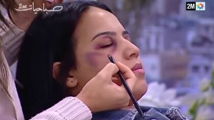 Maquillaje mujeres golpeadas. Marruecos-TV