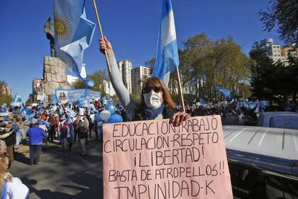 La protesta en Mar del Plata