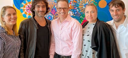 Mara Benel de Mobius.Lab Productions, Molina junto a Blum, Ailing Zubizarreta de Cisneros Media y Juan Diego López de Playmakers Entertainment