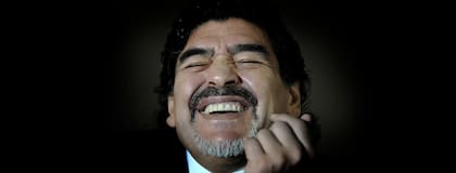 Otro gesto característico de Maradona, un buen momento