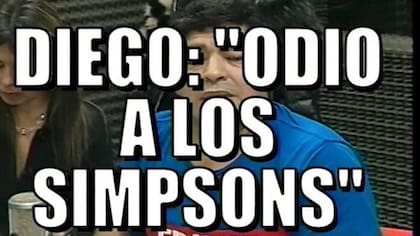 Maradona criticó a los Simpsons