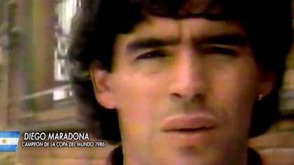 Diego Maradona y una imagen del pasado