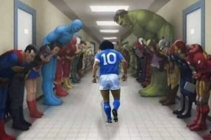 Maradona, leyenda: una de las imágenes que trascendieron en todo el mundo tras su muerte