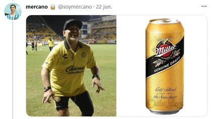 Maradona siendo técnico de Dorados de Sinaloa