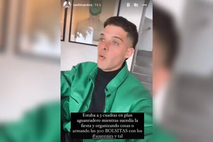 Maratea reveló donde estuvo durante la fiesta (Foto: Instagram @santimaratea)