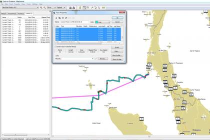 Marc Horn publicó mapas detallados de la ruta de su yate y agregó el camino del vuelo MH370 de Malaysia Airlines