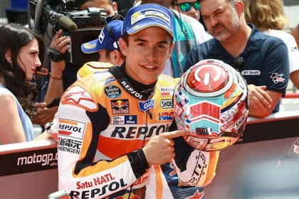 Marc Márquez le dedicó la pole al fallecido Salom