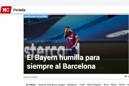 Marca, el diario deportivo más importante de España, contundente en el título y también en la imagen.
