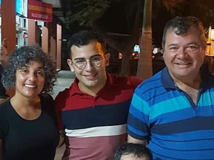 Marcela Acuña, César Sena y Emerenciano Sena
