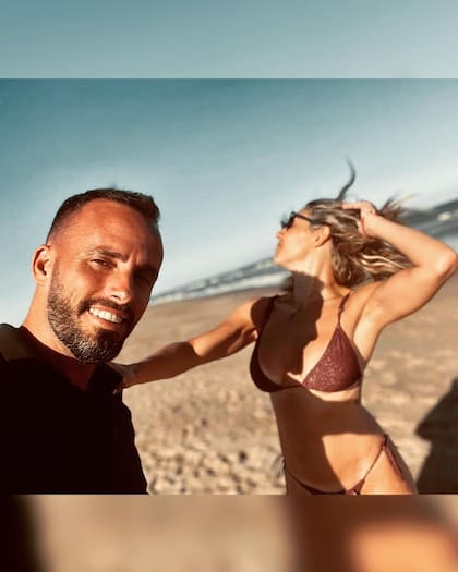 Marcela Pagano junto a Martín Sierra, su nueva pareja