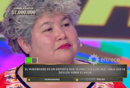 Marcela participó de Los 8 escalones y sorprendió a Guido Kaczka al revelarle su profesión (Foto: Captura eltrece)