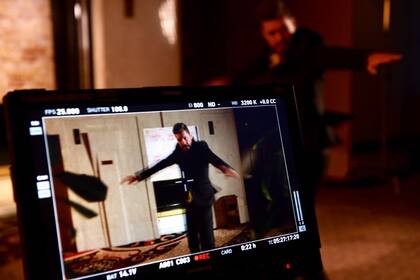 Marcelo Tinelli grabó hoy una promo para la nueva edición del "Bailando"