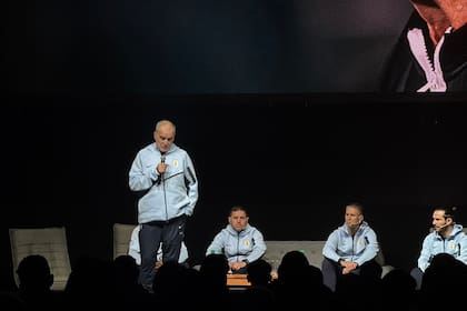 Marcelo Bielsa durante el evento de la AUF