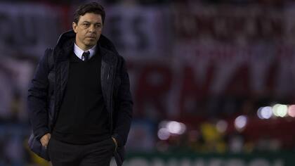 Marcelo Gallardo, con su cuerpo técnico