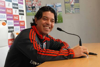 Marcelo Gallardo en su conferencia de prensa previa al debut en el torneo