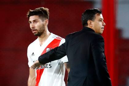 Marcelo Gallardo potenció a Gonzalo Montiel, que era zaguero y hoy es el mejor número 4 de nuestro medio. (Photo by Marcos Brindicci - Pool/Getty Images)