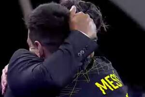 Así fue el sentido abrazo entre Lionel Messi y Marcelo Gallardo
