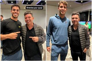 La previa de la Copa Davis y un invitado muy especial: Gallardo fascinó a los tenistas con anécdotas y experiencias