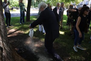 Las cenizas de Juan José Sebreli quedaron al pie de una tipa centenaria en Plaza Constitución
