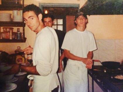Marcelo Heredia en sus comienzos como cocinero.