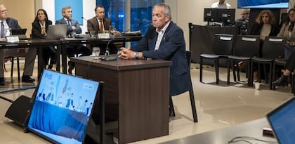 Marcelo Macarron, en la audiencia del jury contra tres de los fiscales que investigaron el asesinato de su esposa