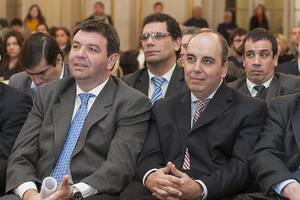 Marcelo Martínez de Giorgi, en una imagen de hace dos años con Ariel Lijo y el fallecido Claudio Bonadio