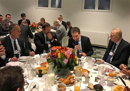 Marcelo Mindlin (Pampa Energía), Rick Rieder (Blackrock), el ministro Nicolás Dujovne y Robert Dudley (British Petroleum)