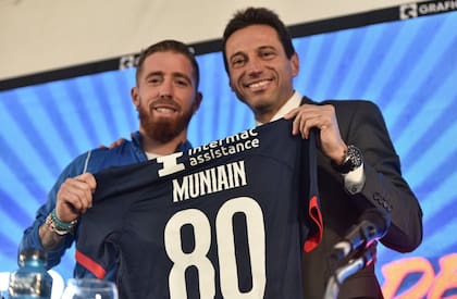 Marcelo Moretti, presidente de San Lorenzo, en la presentación de Iker Muniain