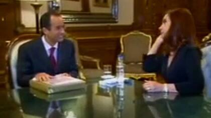 Marcelo Odebrecht y Cristina, en el video que aportó el fiscal