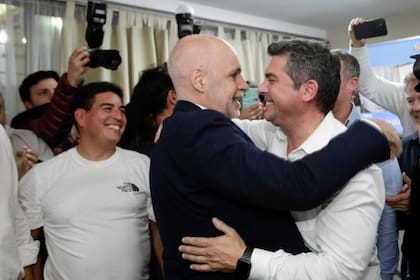 Marcelo Orrego festeja junto a Horacio Rodríguez Larreta en San Juan