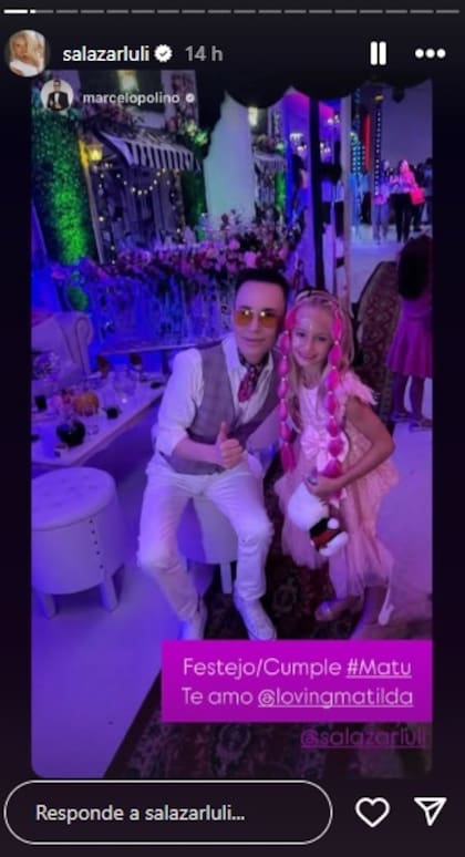 Marcelo Polino junto a Matilda Salazar